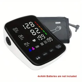 Blood Pressure Monitor Automatic Upper Arm Blood Pressure Cuff, Adjustable Extra Large Bp Cuff With Clear LED Display, For Home Use