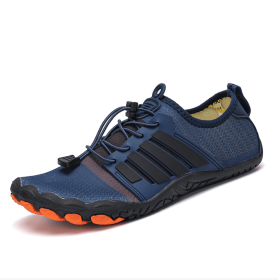 New couple fitness sneakers beach swimming shoes multifunctional outdoor shoes (Color: Dark Blue, size: 38)