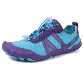 Couples fitness sneakers outdoor beach swimming shoes anti-slip wear-resistant men's and women's running shoes yoga shoes professional upstream s (Color: Purple moon, size: 40)